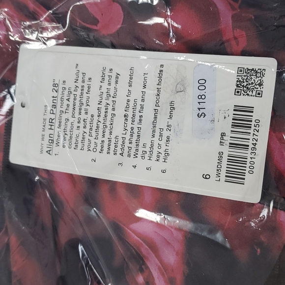 Lululemon Align HR Pant 28" Intensity Pink Blossom Multi - Picture 14 of 17